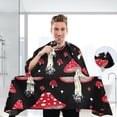 thumbnail image 6 of Dreamtimes Red Mushroom Salon Cape, Hair Cutting Cape with Snaps, Professional Large Barber Stylist Hairdresser Cape, Waterproof Machine Washable, 65" x 55”, 6 of 7
