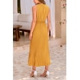thumbnail image 2 of Vestido PRETTYGARDEN Midi de Verano con Escote en V y Lunares Suizos Color Cúrcuma Talla M, 2 of 8