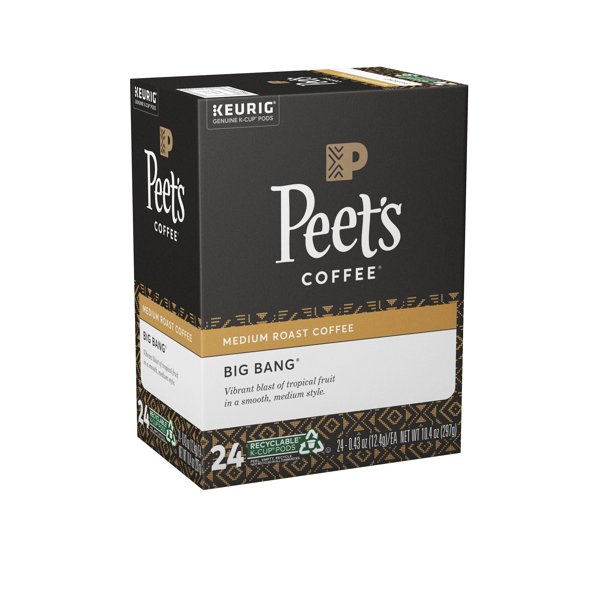 Peet's Coffee Big Bang KCup Coffee Pods, Medium Roast, 24 Ct, For