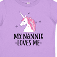 thumbnail image 4 of Inktastic Nannie Loves Me Unicorn Granddaughter Girls Toddler T-Shirt, 4 of 5