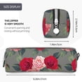 thumbnail image 3 of Vsdgher Rose Flowers Leather Pencil Case, Makeup Pouch, Zipper Pouch for Daily Essentials, Storage Organizer, Cosmetics and Stationary Bag, 3 of 7