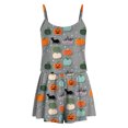 thumbnail image 6 of JFOPQVSM Women Sexy Sleeveless Tank Top Shorts 2 PC Halloween Print Pajama Set Trick-or-Treat Outfit, 6 of 6