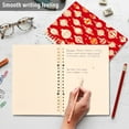 thumbnail image 4 of FORMRS 1-Subject Spiral Notebook 8" x 5" College Ruled 60 Refillable Sheet A5 Hard Cover, 2 Pack, Orange Christmas Ornaments Pattern, 4 of 7