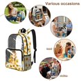 thumbnail image 5 of ZIATUBLES Clear Backpack 17 Inch, Heavy Duty Fabric & PVC Sports Transparent Bookbag for Boys Girls, Giraffe Sunflower Butterfly Print See Through Backpack for School, Work & Security, 5 of 7