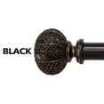 thumbnail image 5 of Curtain Rod 1inch Diameter Adjustable Window Curtain Rods with ball finials, 3piece brackets, hardware kits. Black 48-86 inches., 5 of 6