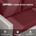thumbnail image 4 of Ensemble de Coussins d'Extérieur pour Causeuse 3 Pcs, Coussins de Remplacement pour Meubles de Patio Rouge Vin avec 1 Coussin d'Assise et 2 Coussins de Dossier, Tissu Résistant à la Décoloration pour Jardin, Véranda Ou Salon, 4 of 7