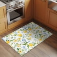 thumbnail image 2 of Country Lemon Front Door Rugs 2x3 ft with Green Leaf Blooming Floral Botanical Small Rug for Entryway Non Slip Washable Bathroom Door Mat Absorbent Floor Mat for Indoor Entrance, 2 of 9