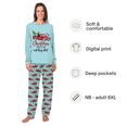thumbnail image 2 of Red Truck Matching Christmas Pajamas Big And Tall, Farm Fresh Christmas Pajamas For Men Women Kid Baby And Pet, 2 of 7