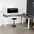 thumbnail image 2 of VIVO White Electric Motor Height Adjustable Corner 3 Leg Standing Desk Frame, 2 of 8