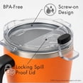 thumbnail image 4 of OUTSIDER The AM 17 oz Stainless Steel Vacuum Insulated Coffee Mug with 180° Rotating Swivel Handle and Lockable Spill Proof Lid – Travel Tumbler for Outdoor, Home & Office - Blaze Orange, 4 of 8