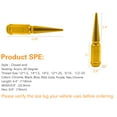 32pc Premium Gold SPIKED 14x1.5 Extended Lug Nuts 4.4" OFFROAD