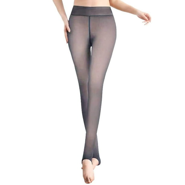 Women's Sheer Warm Tights Fake Transparent Fleece Winter Tights :  : Clothing, Shoes & Accessories