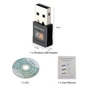 USB Wifi Adapter for Desktop PC, TSV 600Mbps Dual Band 2.4G/5GHz Wireless Network Adapter Mini WiFi Dongle for Laptop Supports Windows 11/10/8/8.1/7/Vista/XP/2000, Linux, Mac OS
