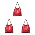 thumbnail image 3 of kurtrusly 1/2/3 Wide Application Convenient And Practical Chain Handbag For Women - Foldable Shoulder Bag Fashion PU Chain Shoulder Bag red 3PCS, 3 of 6