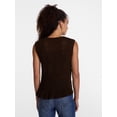 thumbnail image 4 of Scenario Women's Texture Peplum Tank Sweater, Lightweight, Sizes XS-XXXL, 4 of 6