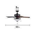 thumbnail image 4 of Ventilador de Techo Portage Bay Viretta 42" Negro para Exterior, 4 of 6