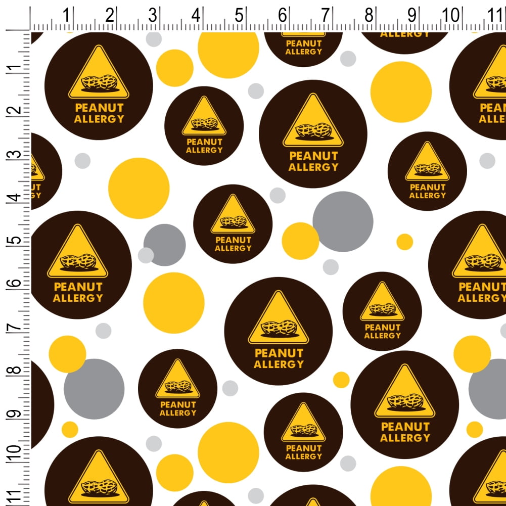 Peanut Allergy Yellow Warning Sign Premium Gift Wrap Wrapping Paper Roll
