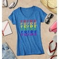 thumbnail image 3 of S4E Women's Pride Gay LGBTQ Rainbow Slim Fit V-Neck T-Shirt Medium Royal Blue, 3 of 4