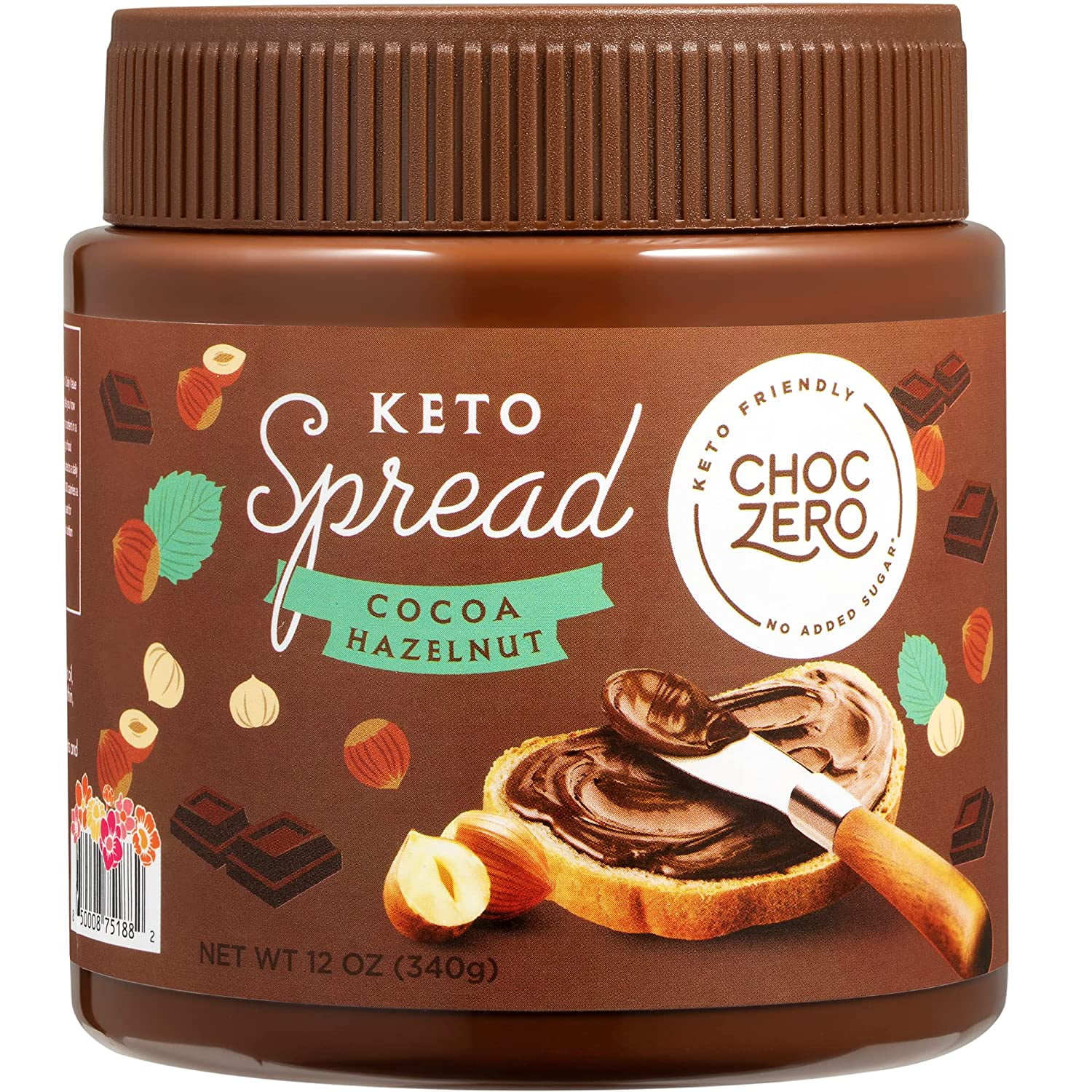 Choczero Keto Milk Chocolate Hazelnut Spread Keto Friendly No Sugar