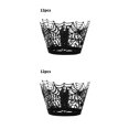 thumbnail image 1 of Wosthever Envoltorio para cupcakes de Halloween, 12 Uds., taza para hornear, envoltorio de papel calado para pastel, Castillo de telaraña de , Type1 NO1, 1 of 6