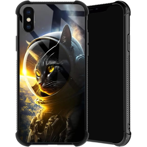 Compatible with iPhone XR Case, Aerospace Cat Phone Cover for Men/Women, Soft TPU Anti-Skid Thread and Four Corner Anti-Collision Protection Case Compatible with iPhone XR