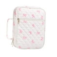 thumbnail image 1 of Estuche protector para Biblia, bolsa multiusos con asa, accesorios, estuche para llevar Biblia, suministros para estudio de las Escrituras para Lazo rosa, 1 of 8