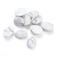 thumbnail image 2 of FONDOTIN 10Pcs White Howlite Oval Stones for Jewelry Making Natural Stone Craft Materials, 2 of 8