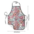 thumbnail image 4 of Naloa 1Pack Adjustable Bib Apron Waterdrop Resistant Cooking Kitchen Aprons for Women Men Chef, Cartoon Hearts Print, 4 of 5