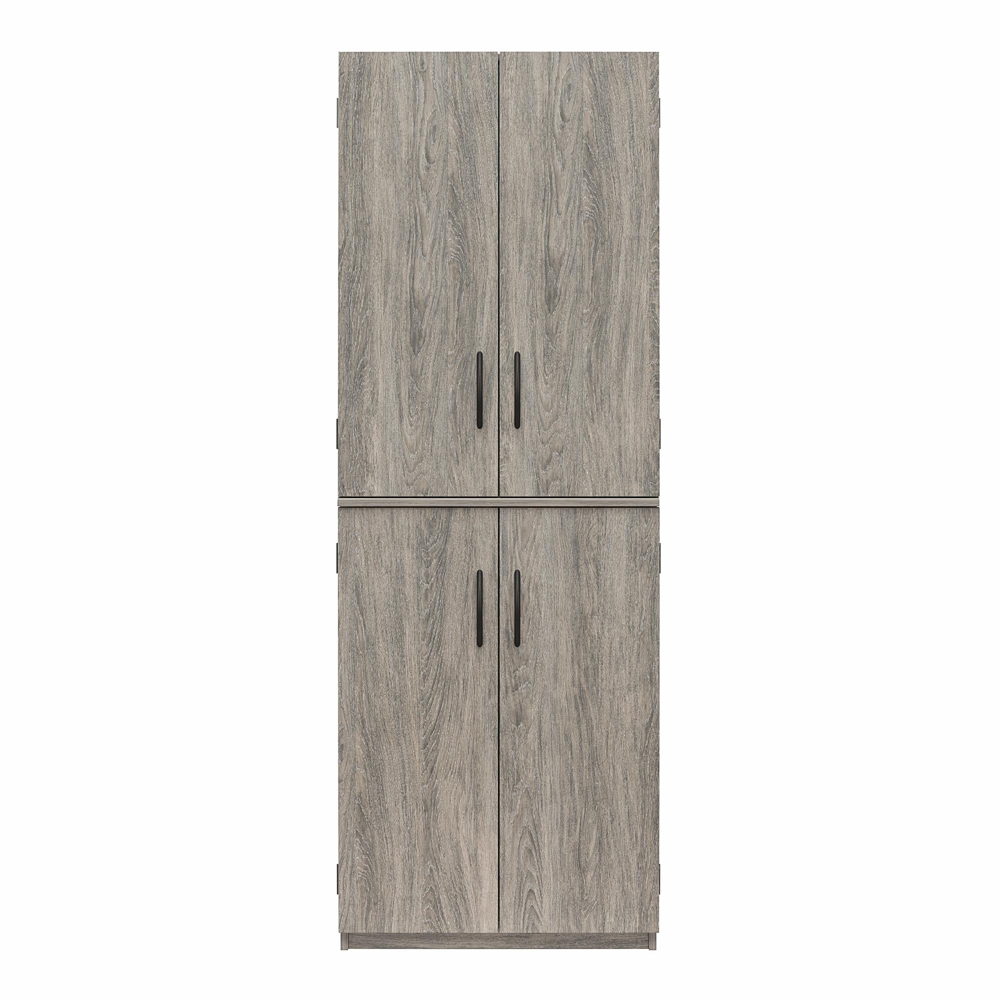 (3 pack) Mainstays 72" 4-Door Storage Cabinet, Gray