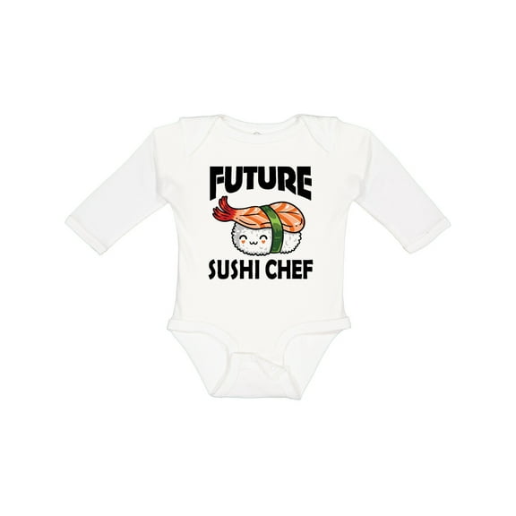 Inktastic Future Sushi Chef Baby Clothes Boys or Girls Long Sleeve Baby Bodysuit