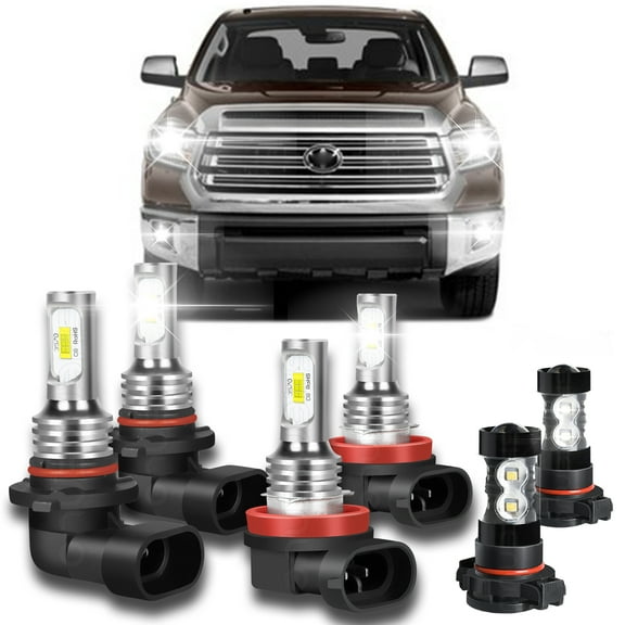 For 2007-2014 Chevy Suburban Tahoe 6x 6000K LED Headlight   Fog Light Bulbs Kits
