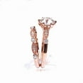 thumbnail image 4 of Elegant 7.0mm Round Lab-Created Moissanite & Diamond Sterling Silver Milgrain Wedding Engagement Ring Set - Brilliant Cut, Timeless Design, Perfect for Every Couple, 4 of 5