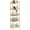 Natural, variant on 5 Tier Bamboo Shelf, Tall Narrow Bookcase, Freestanding Bathroom Storage Unit with Adjustable Shelves, Modern Display Standing Bookshelf for Living Room, Bedroom, Home Office, White