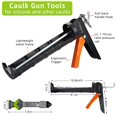 thumbnail image 3 of Kit de herramientas para calafateo AIBGALE, pistola para sellador de silicona de 600 ml, 3 of 6