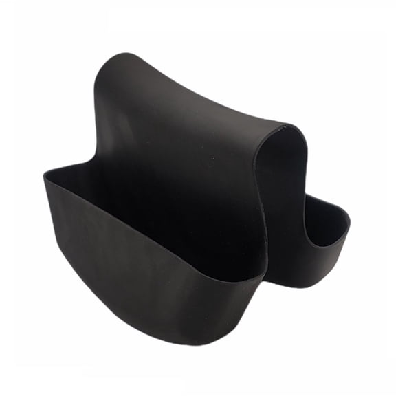 Handy Housewares Sink Caddy Saddle Flexible Sponge Holder - Fits Any Standard Double Kitchen Sink - Black