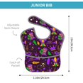 thumbnail image 4 of Hirioo Mardi Gra2 for Baby Waterproof Pocket Bib Adjustable Closed for Babies Toddlers with Large Pocket 6-24Months, 4 of 8