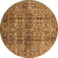 thumbnail image 1 of Ahgly Company Indoor Round Oriental Brown Traditional Area Rugs, 6' Round, 1 of 4
