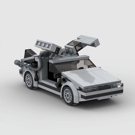 BeeEtMoc Block Kit, Time Machine Car Building Set, '80s Movie Collectibles, Gifts and Toys (214 pcs
