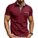 thumbnail image 2 of Mangas de Mano para Hombres de Manga Corta Raya Botón Abajo Camisa Casual Poliéster Gradiente Patrón Cuello Redondo para el Uso Diario, Moda de Ocio para la Primavera, 2 of 9
