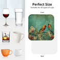 thumbnail image 6 of Vsdgher Retro Birds Leather Coasters for Drinks, Durable Drink Coasters 4 Set for Tabletop Protection, Luxurious Home Décor and Housewarming Gift-Square, 6 of 6