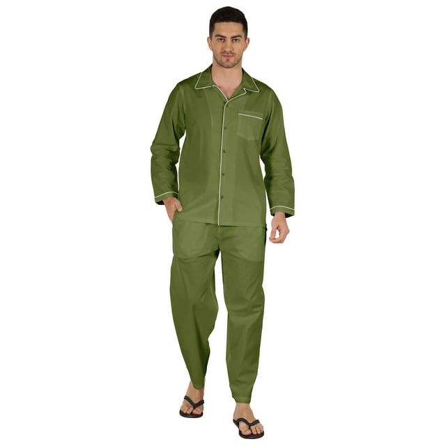 Inkmeso Pyjama en Coton pour Hommes Ensemble de Pyjama Haut et Bas