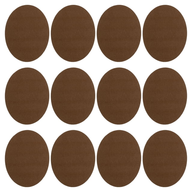 Kit de Parche de Terciopelo Ovalado Termoadhesivo Uxcell para Reparar Pantalones Camisas Chaquetas Café Claro 12 Paquete