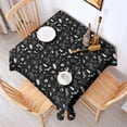 thumbnail image 2 of Black Gothic Skull Spider Pattern Square Tablecloth,Waterproof Square Table Cover,Wipeable Spillproof Washable Table Cover for Home Kitchen Party Decor 60"x60"(152x152cm), 2 of 6