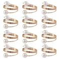 thumbnail image 1 of CSChome Napkin Rings Faux Pearl Napkin Ring Set Metal Spring Napkin Holder for Wedding Birthday Table Decoration, 1 of 7