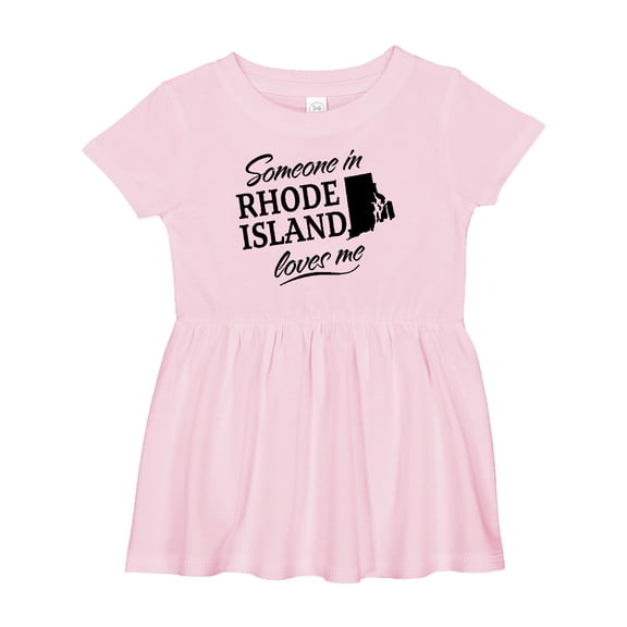 Inktastic Someone in Rhode Island Loves Me Girls Baby Dress
