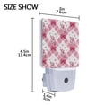 thumbnail image 4 of LED Sensor Night Light Auto On/Off Dusk to Dawn Lamp for Bedroom Hallway Bows and Wildflowers Pattern 2 Pack, 4 of 7