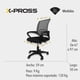 thumbnail image 2 of Silla de Escritorio Oficina Ergonómica Reclinable Con Soporte de Espalda gris 6.49 pulg X-PROSS Con Soporte de Espalda, 2 of 7