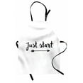 thumbnail image 1 of Motivational Apron Calligraphy Arrow Concept Modern Life Advice Words of Wisdom Inspiring Phrase, Unisex Kitchen Bib Apron with Adjustable Neck for Cooking Baking Gardening, Black White, by Ambesonne, 1 of 3