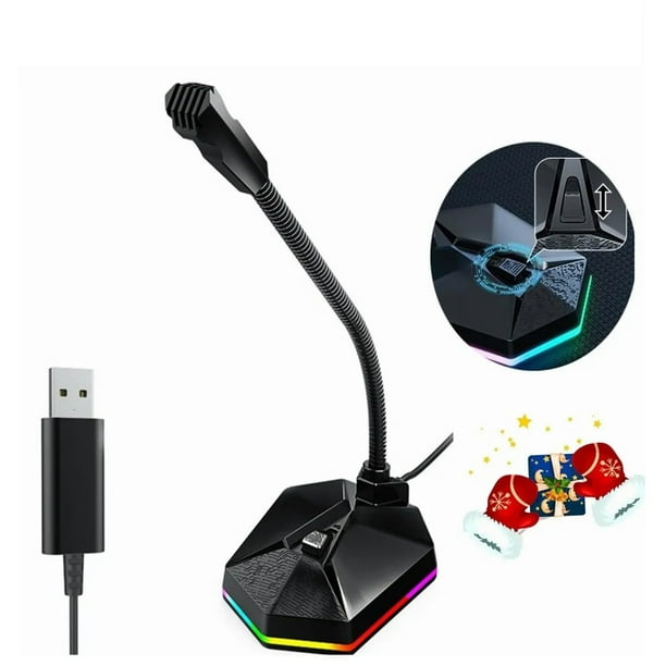 Usb Micrófono De Escritorio Condensador Plug-and-play Gamer Chat 360 Grados gamer microfono, condensador, gamer
