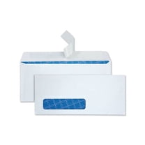 Security Envelope 10, Commercial Flap, Redi-Strip Closure, 4.13 x 9.5, White, 500/Box